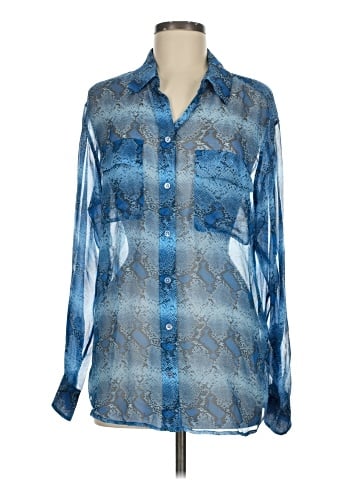 Equipment Long Sleeve Silk Top (view 1)
