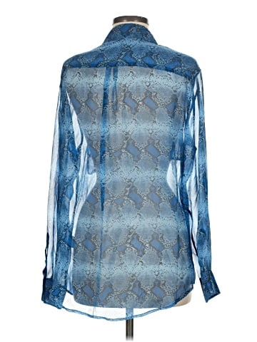 Equipment Long Sleeve Silk Top (view 2)