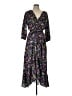 Sam Edelman Floral Black Casual Dress Size 10 - photo 1