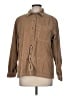 L.L.Bean 100% Cotton Chevron-herringbone Brown Long Sleeve Button-Down Shirt Size M - photo 1