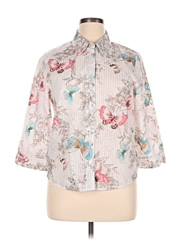 Alfred Dunner 3/4 Sleeve Button-Down Shirt (view 1)