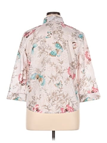 Alfred Dunner 3/4 Sleeve Button-Down Shirt (view 2)