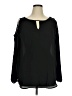 Faded Glory 100% Polyester Black Long Sleeve Blouse Size XL - photo 1