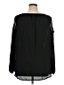 Faded Glory 100% Polyester Black Long Sleeve Blouse Size XL - photo 2