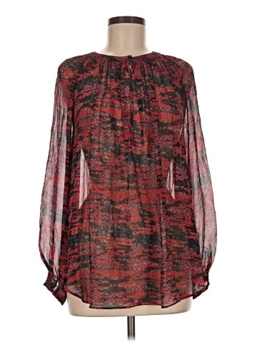 Rachel Zoe Long Sleeve Silk Top (view 1)