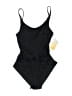 Kona Sol Solid Black One Piece Swimsuit Size M - photo 1