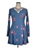 Mudd Floral Blue Casual Dress Size XL - photo 1