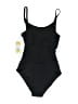 Kona Sol Solid Black One Piece Swimsuit Size M - photo 2