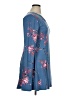 Mudd Floral Blue Casual Dress Size XL - photo 4