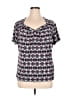 East5th Gray Short Sleeve Blouse Size 1X - photo 1