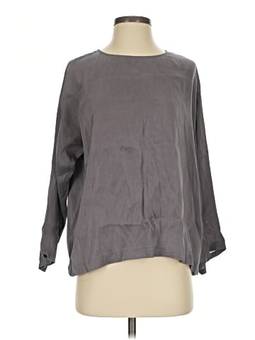 Eileen Fisher Long Sleeve Silk Top (view 1)