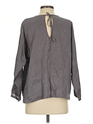 Eileen Fisher Long Sleeve Silk Top (view 2)