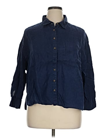 Jones & Co 3/4 Sleeve Button-Down Shirt (view 1)