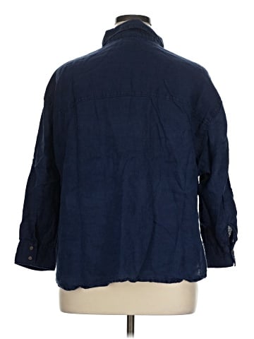 Jones & Co 3/4 Sleeve Button-Down Shirt (view 2)