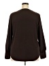 Ann Taylor 100% Polyester Brown Long Sleeve Blouse Size XXL - photo 2
