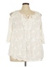 Daniel Rainn 100% Rayon Ivory 3/4 Sleeve Blouse Size 3X - photo 1