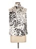 Adrienne Landau 100% Polyester Animal Print Ivory Gray Sleeveless Blouse Size L - photo 1