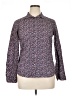 Talbots Print Purple Long Sleeve Button-Down Shirt Size 14 - photo 1