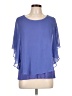 AGB Blue Short Sleeve Blouse Size L - photo 1