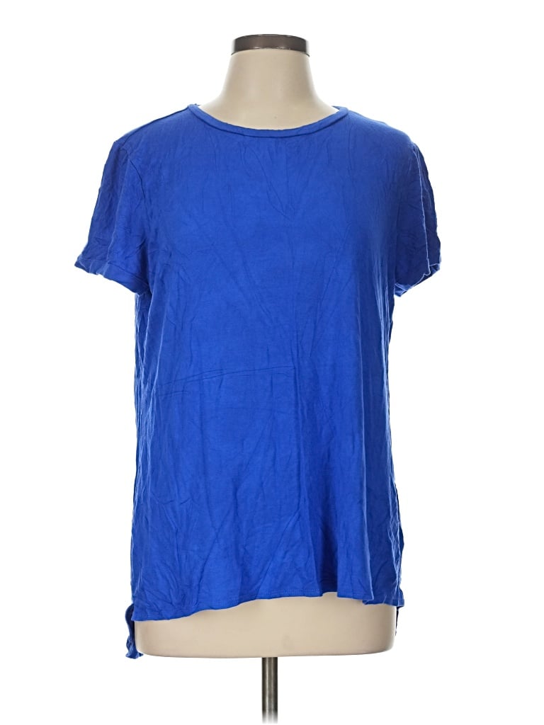 Pre-owned Ellen Tracy Short Sleeve T-shirt In Blue