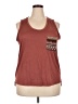 Pol Brown Sleeveless T-Shirt Size 2X - photo 1