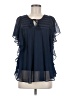 Mudd 100% Polyester Blue Short Sleeve Blouse Size M - photo 1
