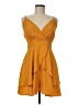 Papaya 100% Polyester Solid Orange Cocktail Dress Size M - photo 1