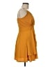 Papaya 100% Polyester Solid Orange Cocktail Dress Size M - photo 4