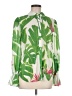 Milly 100% Polyester Tropical Green 3/4 Sleeve Blouse Size M - photo 1