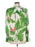 Milly 100% Polyester Tropical Green 3/4 Sleeve Blouse Size M - photo 2