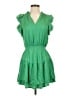 Steve Madden 100% Polyester Solid Green Casual Dress Size S - photo 1