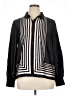 Halogen 100% Polyester Stripes Black Long Sleeve Blouse Size XL - photo 1