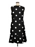 Talbots Polka Dots Black Casual Dress Size 14 - photo 2