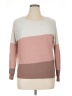 Evolution by Cyrus Color Block Pink Pullover Sweater Size L - photo 1