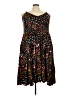 Torrid Print Black Casual Dress Size 5X Plus (5) - photo 1