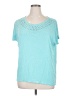 Design History Teal Short Sleeve Top Size XL - photo 1
