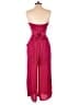 Xhilaration 100% Polyester Solid Burgundy Jumpsuit Size S - photo 2