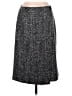 Theory Chevron-herringbone Gray Wool Skirt Size 8 - photo 1