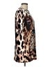 Fashion Nova Animal Print Brown Short Sleeve Top Size L - photo 4