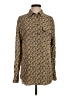 Equipment Brown Long Sleeve Blouse Size S - photo 1
