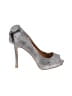 Badgley Mischka Gray Heels Size 9 1/2 - photo 1