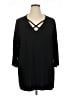 Catherines Black 3/4 Sleeve T-Shirt Size 1X - photo 1
