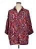 Catherines Paisley Purple 3/4 Sleeve Blouse Size 1X - photo 1
