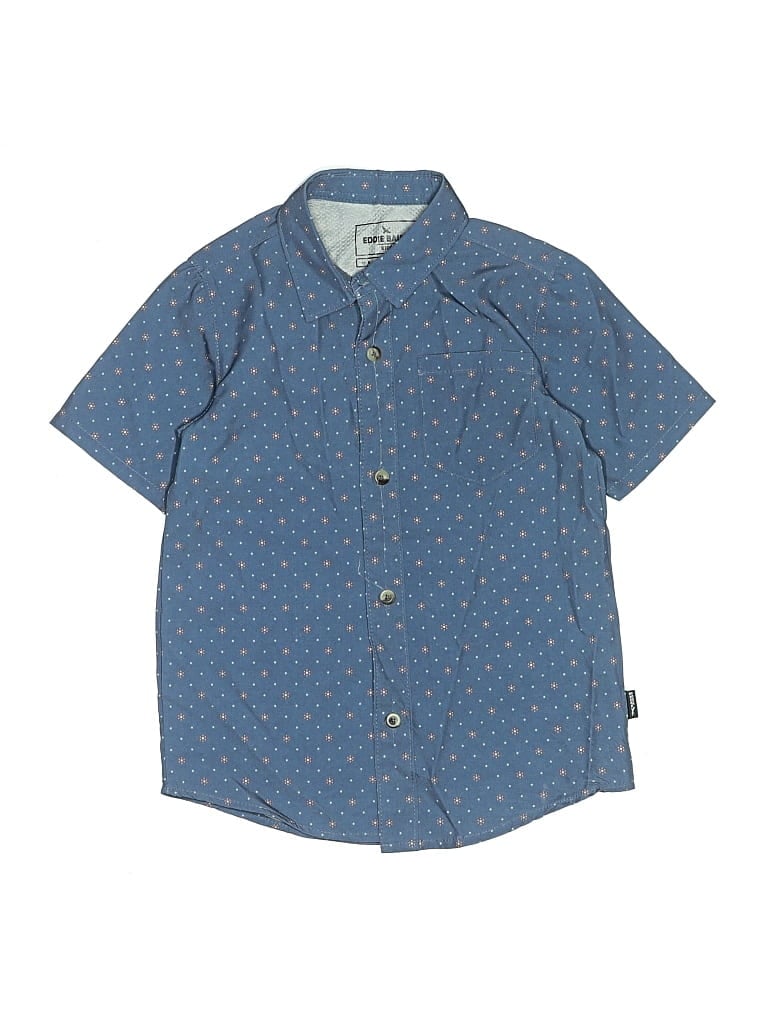 Pre-owned Eddie Bauer Kids' Short Sleeve Polo Shirt In Blue