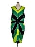 Ashley Stewart Graphic Green Cocktail Dress Size 34 Plus - photo 1