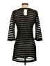 J Valdi 100% Polyester Black 3/4 Sleeve Top Size S - photo 2