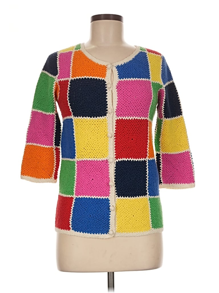 Pre-owned Isaac Mizrahi Cardigan Sweater In White