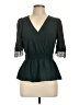 Mine 100% Polyester Green 3/4 Sleeve Blouse Size L - photo 1