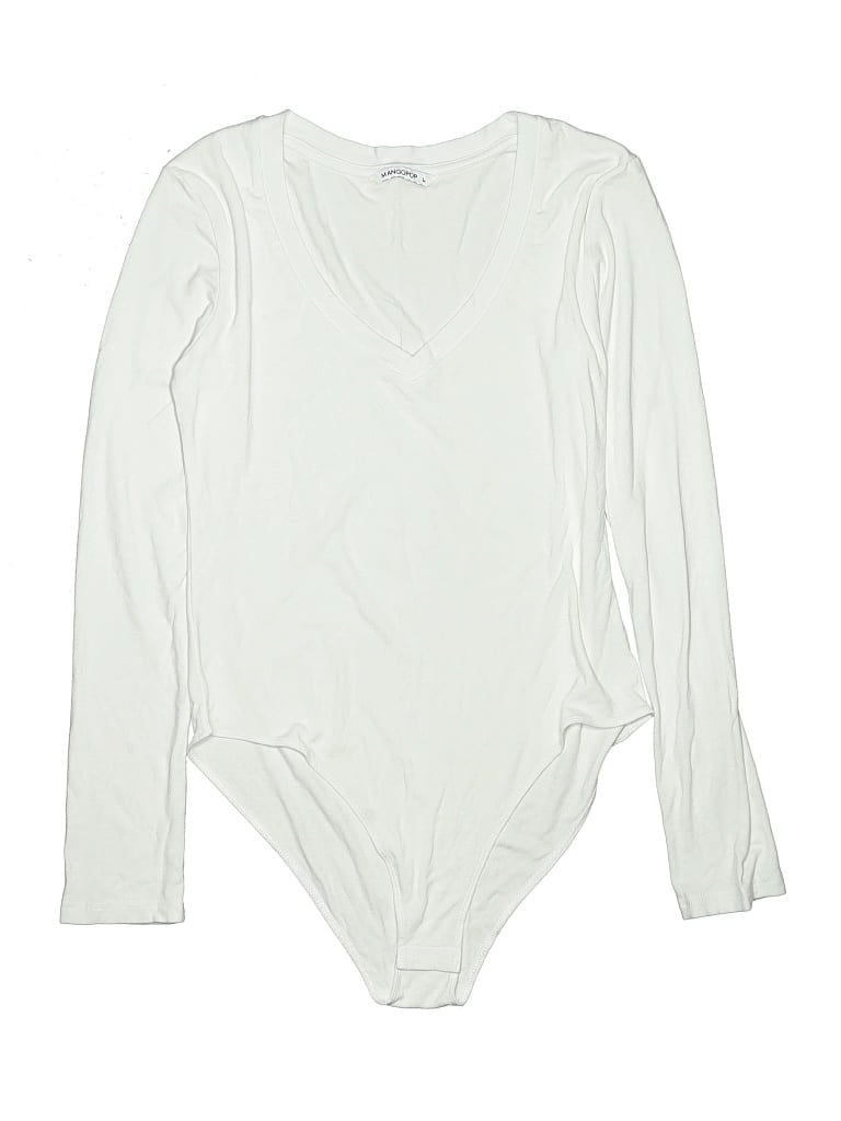 Pre-owned Mangopop Collection Bodysuit In Ivory