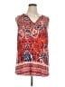 fleur bleue Red Sleeveless Blouse Size 1X - photo 1